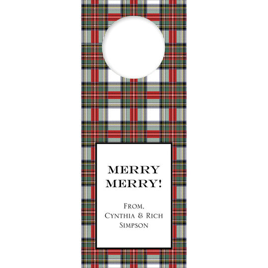 Stewart Plaid Wine Tags